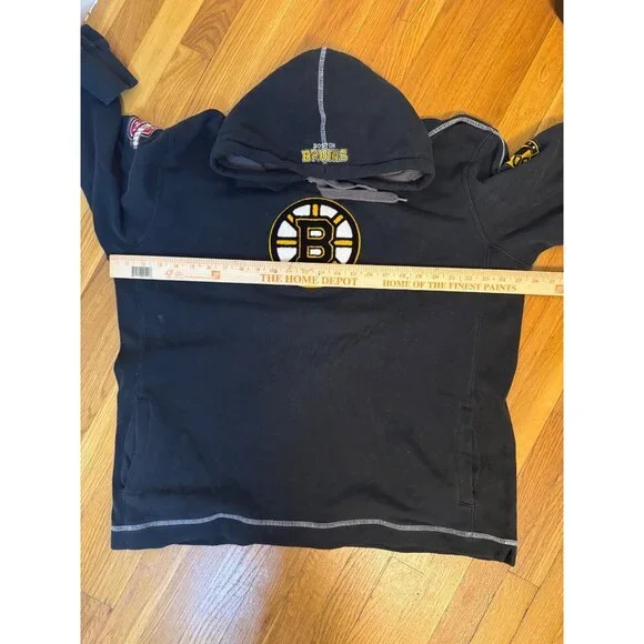 Boston Bruins Majestic NHL Hoodie Sweatshirt Waffle Knit Lined Size L Eastern Co - Picture 15 of 16